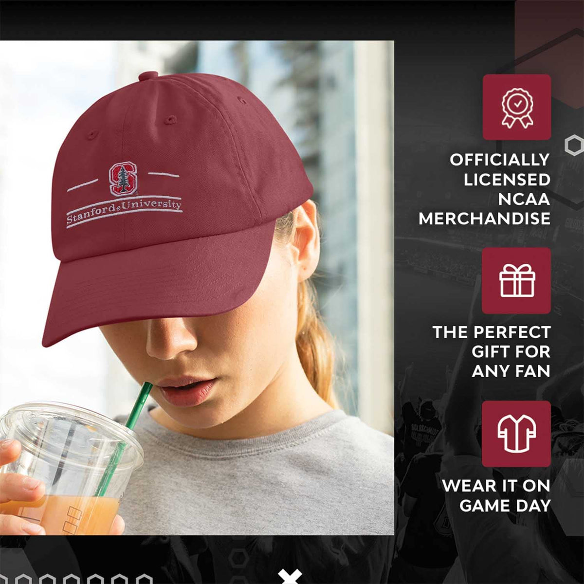NCAA Florida State Seminoles Bar Hat – Garment Washed Twill, Embroidered Logo, Unstructured Adjustable Cap For Men & Women - View #10