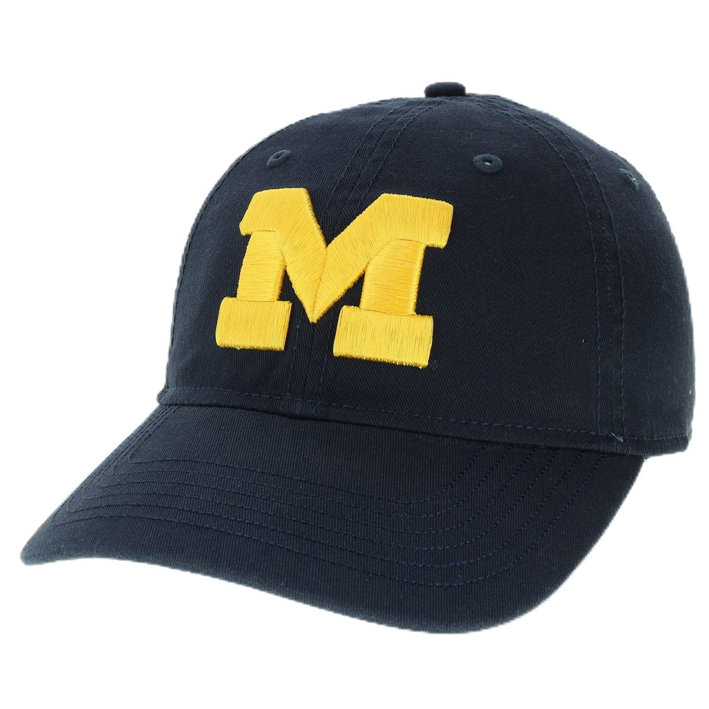 Barnesmith University of Michigan UMich, U-M Wolverines Adjustable Hat, Spirit, Navy, One Size Fits All