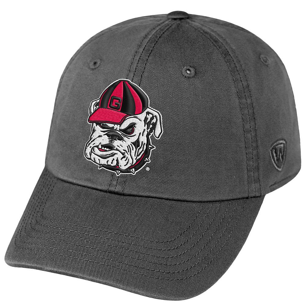 Top of the World Georgia Bulldogs Men's Adjustable Relaxed Fit Charcoal Icon hat, Adjustable