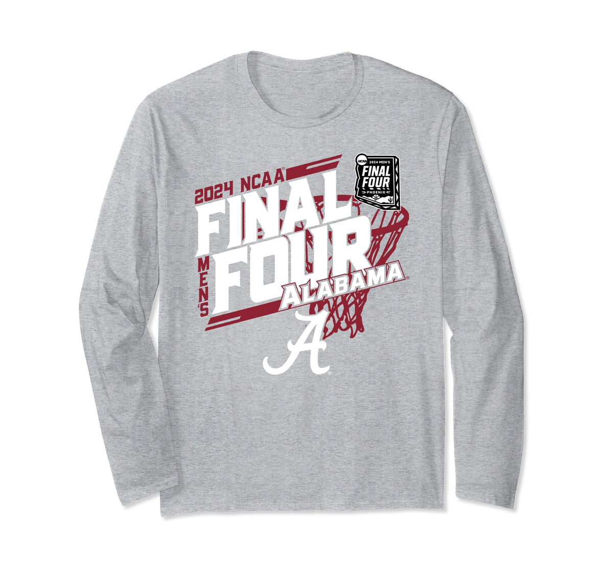 Alabama Crimson Tide Final Four 2024 March Madness Net Long Sleeve TS