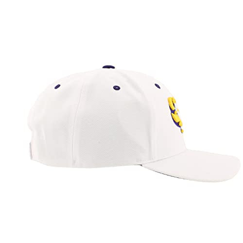 Zephyr Officially Licensed NCAA South Carolina Gamecocks Snapback Hat - Structured Cotton Twill Cap, Competitor White - View #7
