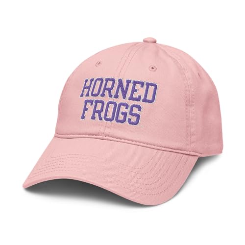 Elite Authentics TCU Horned Frogs Title Officially Licensed Adjustable Baseball Hat, Pink, One Size