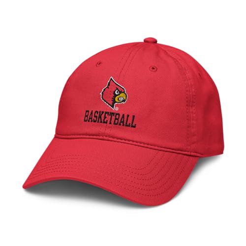 Elite Authentics Louisville Cardinals Basketball Red Officially Licensed Adjustable Baseball Hat, One Size
