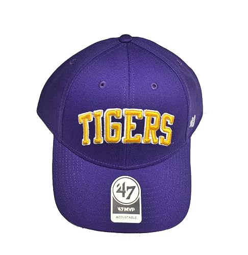 LSU Tigers Purple Lone Script MVP Adjustable Cap - NCAA, Adjustable Structured Baseball Hat