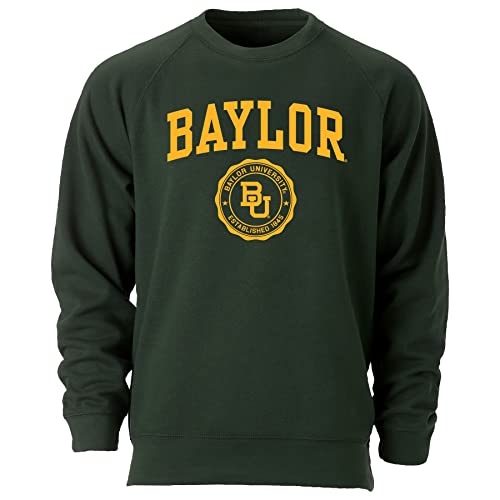 Barnesmith Baylor University Bears Adult Unisex Crewneck Sweatshirt, Heritage, Hunter Green, Medium