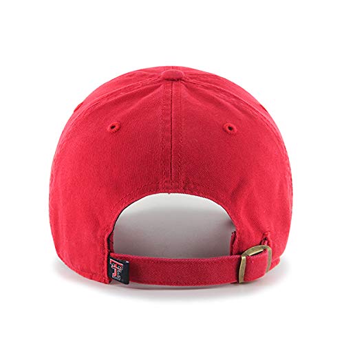 47 NCAA Texas Tech Red Raiders Mens Clean Up Adjustable Hat Clean