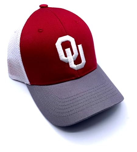 Oklahoma University Hat Two Tone Adjustable Classic Mesh Trucker Cap Multicolor