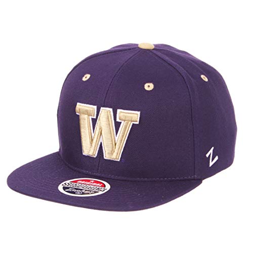 Washington Huskies Purple Z11 Adjustable Snapback Cap - NCAA Flat Bill Zephyr Baseball Hat