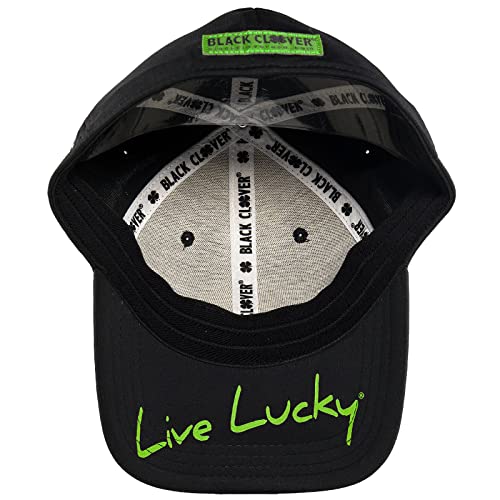Black Clover Premium Clover 51 Flex Cap, Black/Lime, S/M – Campus Hats