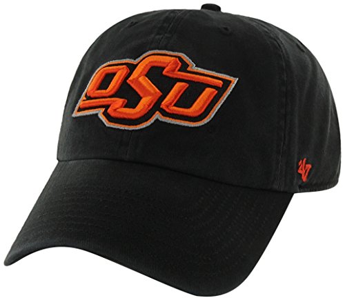 '47 NCAA Oklahoma State Cowboys Brand Clean Up Adjustable Hat, Black 1, One Size