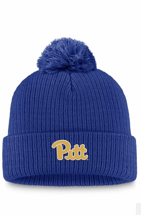 Top of the World Pittsburgh Panthers Men's Cuffed Pom Knit Hat Team Icon, One Fit