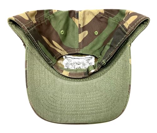 Solid Woodland Camo Kentucky Wildcats Mascot Logo Camouflage Curved Bi