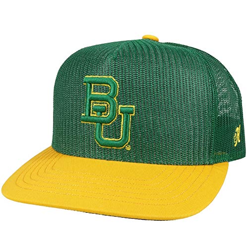 HOOEY Men's Officially Licensed Collegiate Adjustable Snapback Hat (Baylor - 7126t­-gr) Green/Yellow