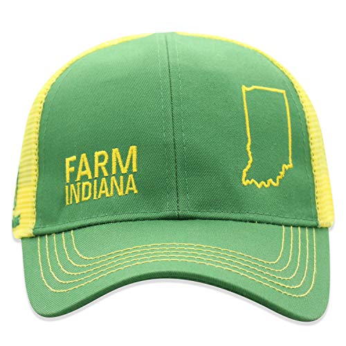 John Deere Toddler Farm State Pride State Outline Youth Children's Mesh Back Hat, Indiana