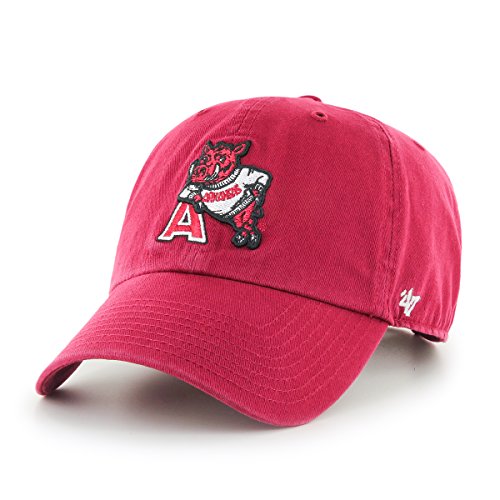 NCAA Arkansas Razorbacks Clean Up Adjustable Hat, One Size, Dark Red
