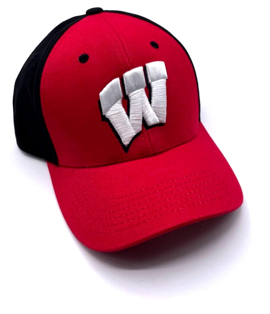 Officially Licensed University Wisconsin Classic Two-Tone Hat Adjustable Badgers Team Logo Embroidered Cap