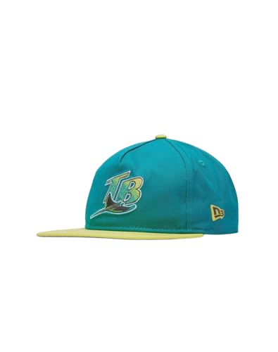 New Era Men's MLB Golfer Hat (US, Alpha, One Size, Teal/Yellow, Tampa Bay Rays)
