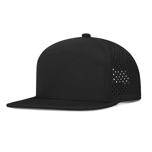 Varpepe Performance Snapback Hats for Men Women,Flat Bill Brim Cap,Golf,Running,Workout