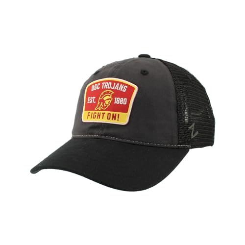 USC Trojans NCAA Officially Licensed Hat University Patch Switchback Charcoal Black