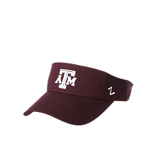 NCAA Texas A&M Aggies Mens Adjustable Visor Drill, Texas A&M Aggies Maroon, Adjustable