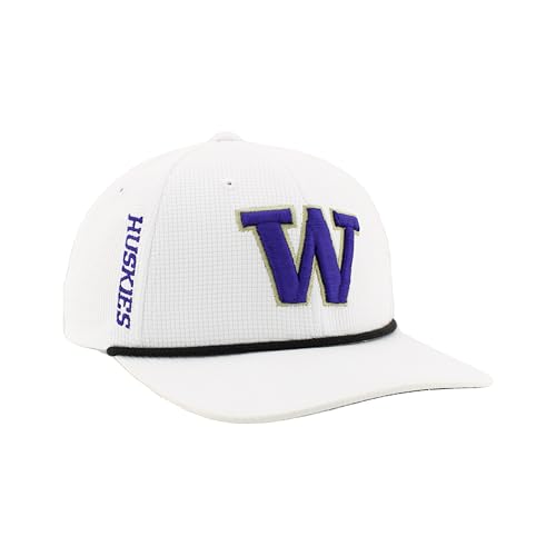 Washington Huskies NCAA Officially Licensed Rope Hat Snapback Backspin White