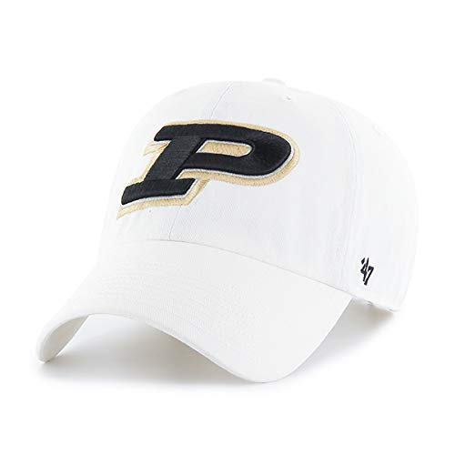 NCAA Purdue Boilermakers Mens '47 Clean Up Adjustable Hat'47 Clean Up Adjustable Hat, White, One Size
