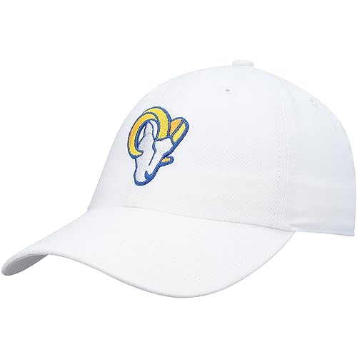 47 Men's White Los Angeles Rams Logo Clean Up Adjustable Hat