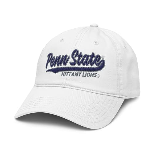 Penn State Nittany Lions Cursive White Officially Licensed Adjustable Baseball Hat