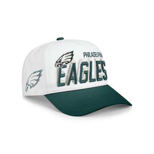 FOCO Philadelphia Eagles NFL Lineman Marquee RF Cap - White/Midnight Green