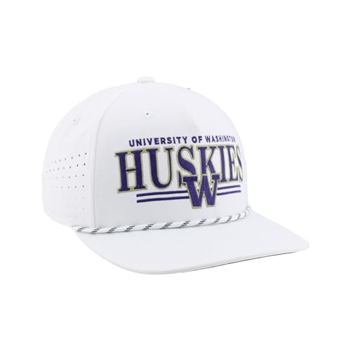 Washington Huskies NCAA Officially Licensed Rope Hat Snapback Performance Regalia White