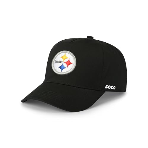FOCO Pittsburgh Steelers NFL Primary Logo Marquee RF Cap - Black
