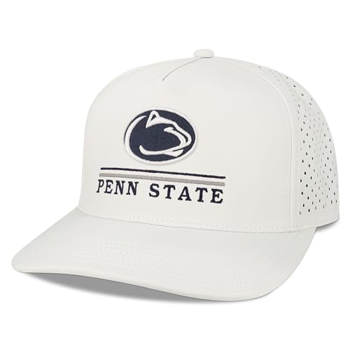 Legacy NCAA Officially Licensed Baseball Hat, Penn State Nittany Lions, Lightweight Cap for Men & Women, Cut Above Adjustable (Cut), White, One Size Fits Most, Snapback Closure