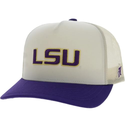 HOOEY Men's LSU Officially Licensed Collegiate Adjustable Snapback Hat