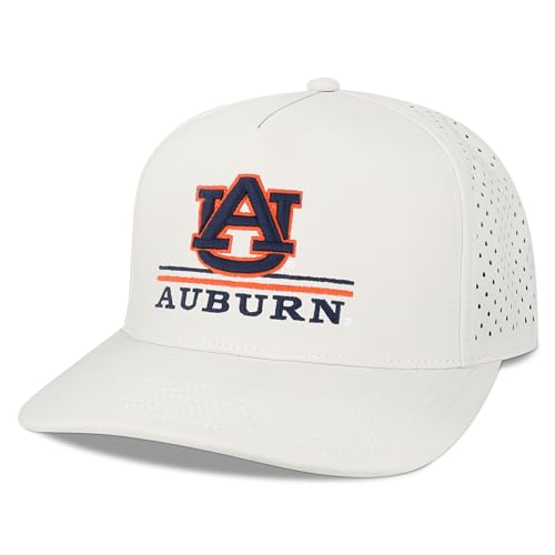 Legacy NCAA Officially Licensed Baseball Hat, Auburn Tigers, Lightweight Cap for Men & Women, Cut Above Adjustable (Cut), White, One Size Fits Most, Snapback Closure