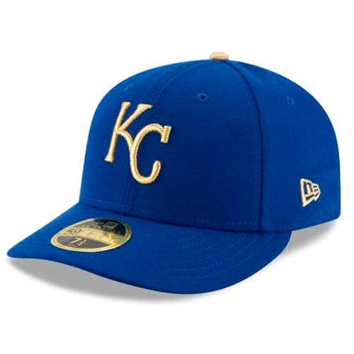 New Era 59Fifty Hat MLB Kansas City Royals Low Profile Alternate Royal Blue Baseball Cap (7 3/4)
