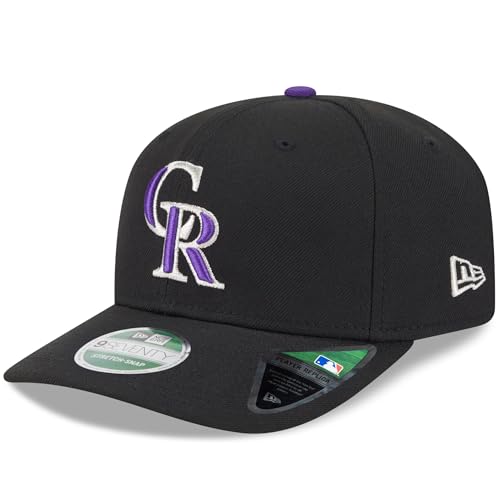 New Era Unisex-Adult MLB Player Replica 9SEVENTY Baseball Team Color Stretch Adjustable Snapback Hat One Size Fits All - Colorado Rockies - Black