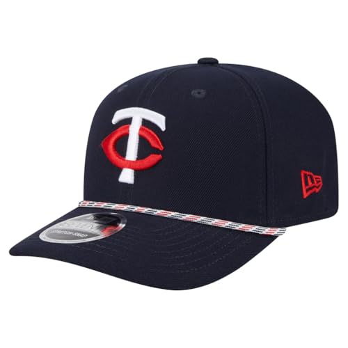 New Era Unisex-Adult MLB Team Color Gameday Multi Rope 9SEVENTY Baseball Stretch Adjustable Snapback Hat One Size Fits All - Navy - Minnesota Twins