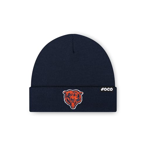 FOCO Chicago Bears NFL Basic Primary Logo Beanie - Navy