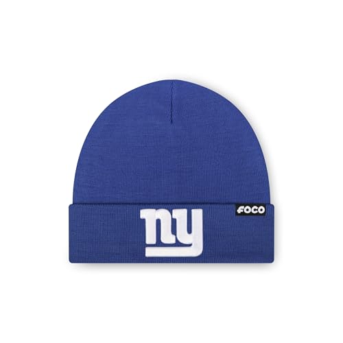 FOCO New York Giants NFL Basic Primary Logo Beanie - Royal