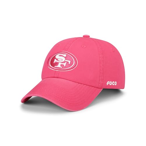 FOCO San Francisco 49ers NFL Magenta & White Casual Cap - Magenta