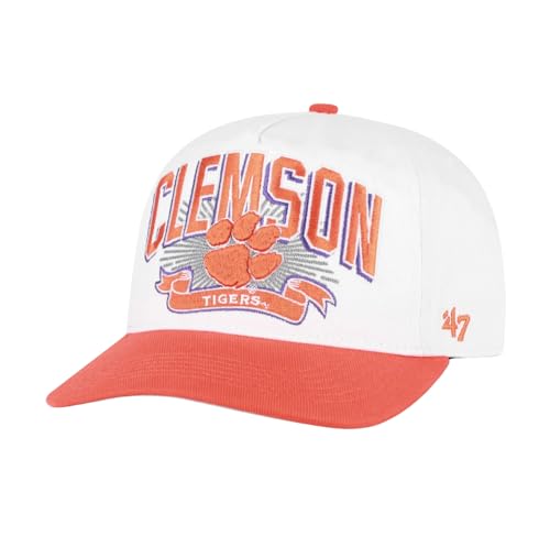 47 NCAA Prime Play Hitch Hat (US, Alpha, One Size, White, Clemson Tigers)