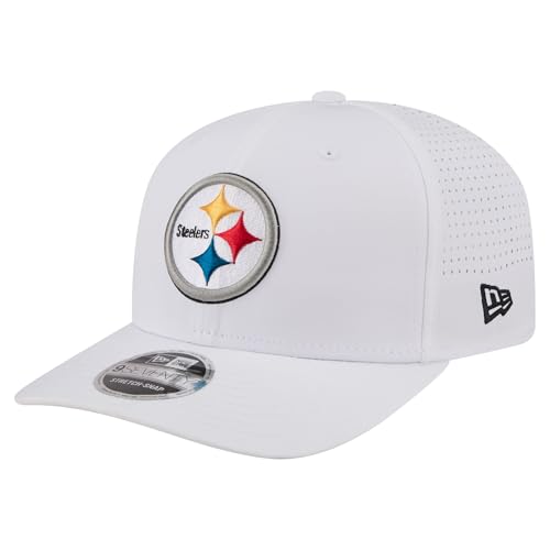 New Era Men's White Pittsburgh Steelers Name Plate 9SEVENTY Adjustable Hat