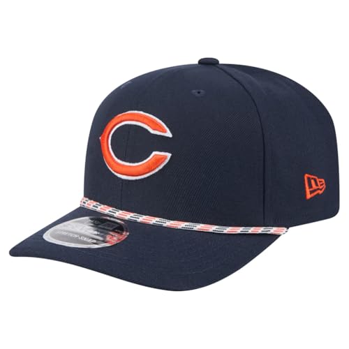 New Era Unisex-Adult NFL Team Color Gameday Multi Rope 9SEVENTY Football Stretch Adjustable Snapback Hat One Size Fits All - Chicago Bears