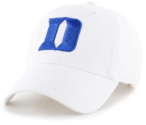 Officially Licensed Duke White MVP Hat Iconic D Blue Logo Embroidery Adjustable Structured Cap