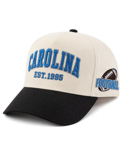 Two Tone City Carolina Hat, Embroidered Snapback Cap, Football Gifts