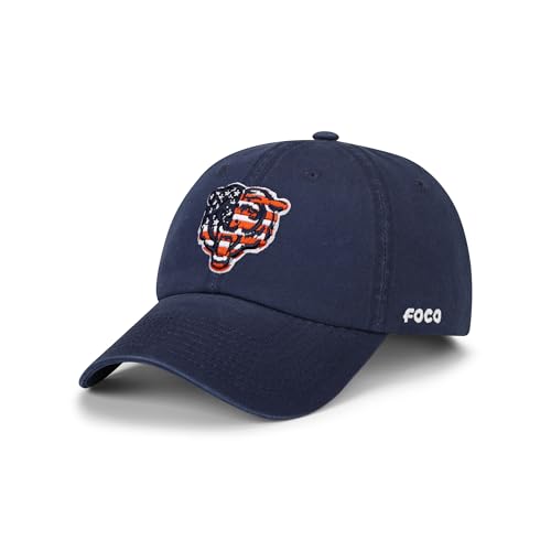 FOCO Chicago Bears NFL Americana Primary Logo Casual Cap Team Color