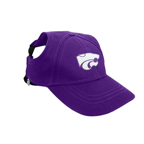 Littlearth NCAA Kansas State Wildcats Pet Baseball Hat, Team Color, Large