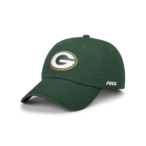 FOCO Green Bay Packers NFL Primary Logo Casual Cap - Forrest