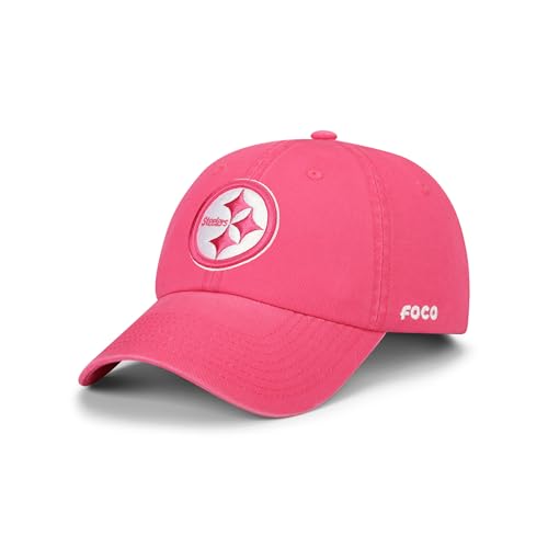 FOCO Pittsburgh Steelers NFL Magenta & White Casual Cap - Magenta