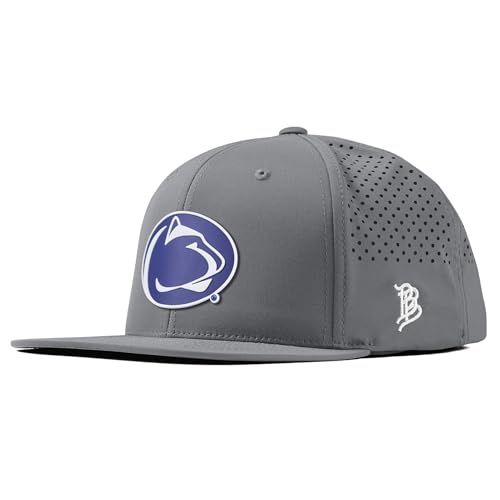 Branded Bills Officially Licensed x Penn State Nittany Lions Slate Flat Performance Penn State Team Logo PVC